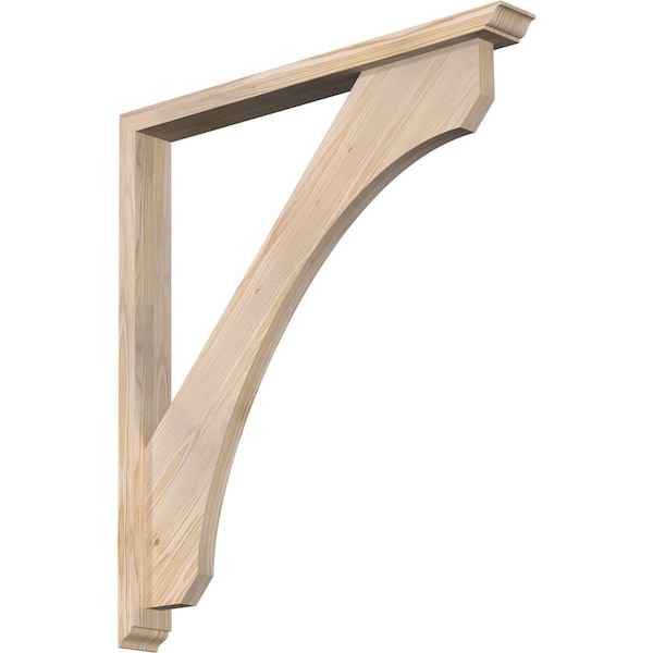 Ekena Millwork Legacy Traditional Smooth Bracket w/ Offset Brace, Douglas Fir, 3 1/2"W x 32"D x 36"H BKT0402X32X36LEC01SDF - main